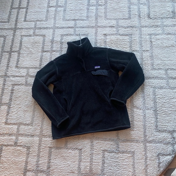Patagonia black fleece Women's Re-Tool Snap-T Fleece Pullover size small - Picture 3 of 8